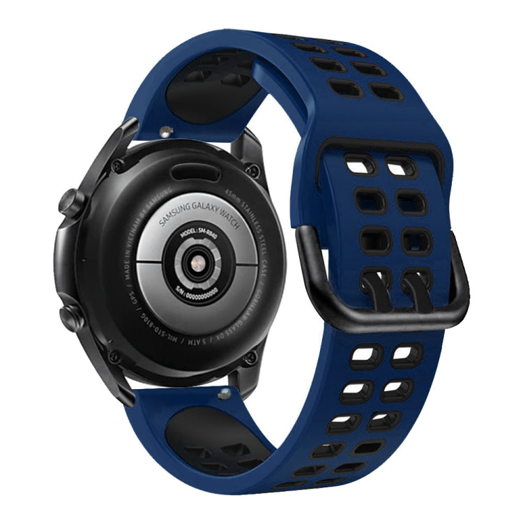 For Huawei Watch GT Runner Double Row Silicone Watch Band(Midnight Blue Black) by buy2fix