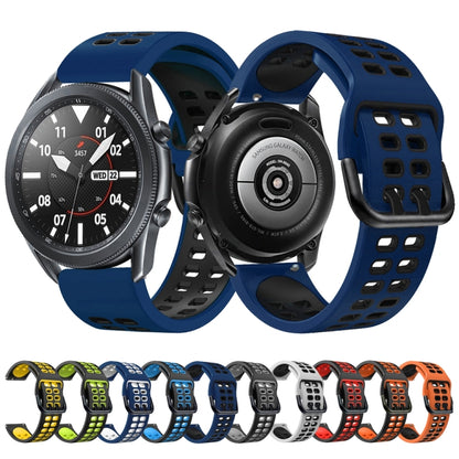 For Huawei Watch GT Runner Double Row Silicone Watch Band(Midnight Blue Black) by buy2fix