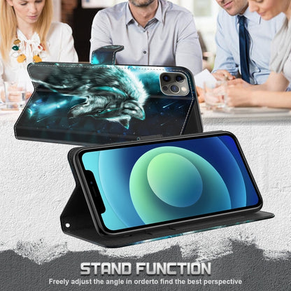 For Samsung Galaxy A52 5G / A52s 5G 3D Painting Pattern TPU + PU Leather Phone Case(Wolf) - Galaxy Phone Cases by buy2fix | Online Shopping UK | buy2fix