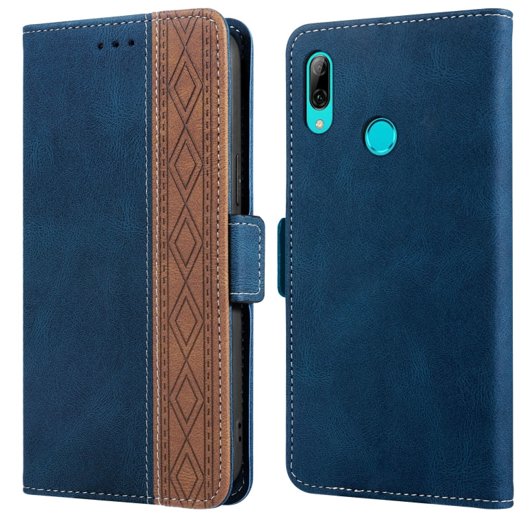 For Huawei P smart 2019 Stitching Side-Magnetic RFID Leather Phone Case(Royal Blue) - Huawei Cases by buy2fix | Online Shopping UK | buy2fix