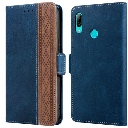 For Huawei P smart 2019 Stitching Side-Magnetic RFID Leather Phone Case(Royal Blue) - Huawei Cases by buy2fix | Online Shopping UK | buy2fix