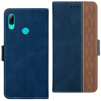 For Huawei P smart 2019 Stitching Side-Magnetic RFID Leather Phone Case(Royal Blue) - Huawei Cases by buy2fix | Online Shopping UK | buy2fix