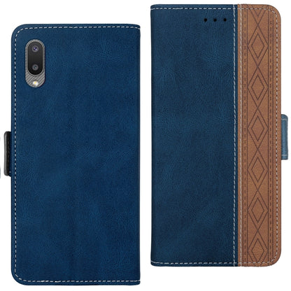 For Samsung Galaxy A02 Stitching Side-Magnetic RFID Leather Phone Case(Royal Blue) by buy2fix