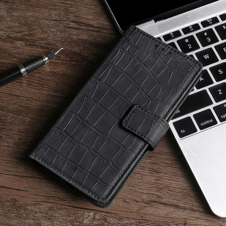 For Huawei P smart 2020 Skin Feel Crocodile Texture Magnetic Clasp PU Leather Phone Case(Black) - Huawei Cases by buy2fix | Online Shopping UK | buy2fix