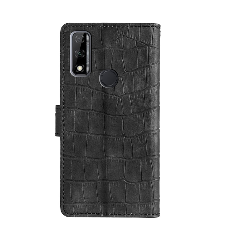 For Huawei Y8s Skin Feel Crocodile Texture Magnetic Clasp PU Leather Phone Case(Black) - Huawei Cases by buy2fix | Online Shopping UK | buy2fix