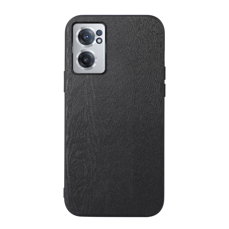 For OnePlus Nord CE 2 5G Wood Texture PU Phone Case(Black) - OnePlus Cases by buy2fix | Online Shopping UK | buy2fix