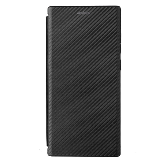 For Samsung Galaxy S22 Ultra 5G Carbon Fiber Texture Horizontal Flip Leather Phone Case(Black) - Galaxy S22 Ultra 5G Cases by buy2fix | Online Shopping UK | buy2fix