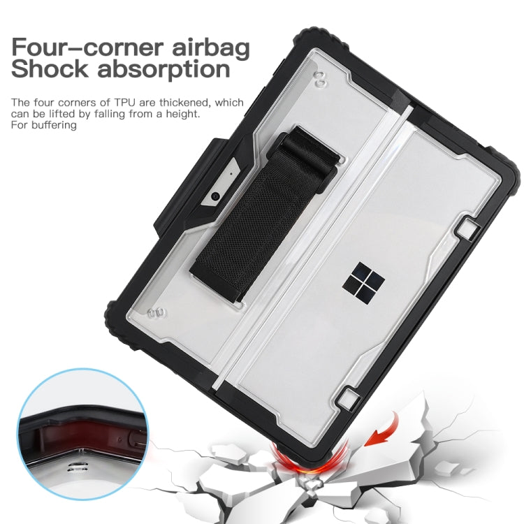 For MicroSoft Surface Go 1 / 2 / 3 Acrylic Transparent Hand Shoulder Strap Laptop Case by buy2fix