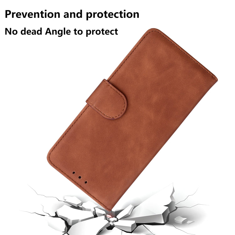 For Xiaomi Redmi Note 11 Pro / Note 11 Pro+ 5G Skin Feel Pure Color Flip Leather Phone Case(Brown) by buy2fix