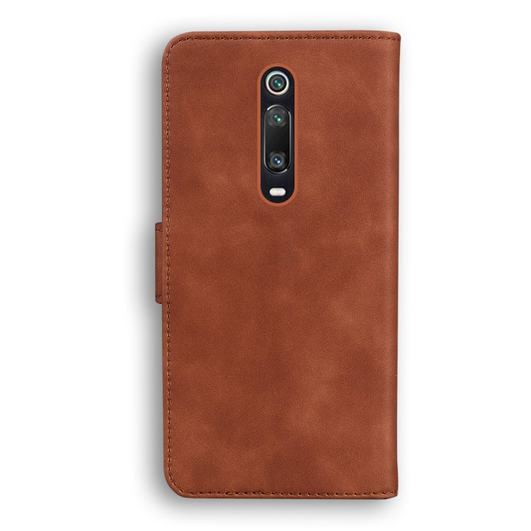 For Xiaomi Redmi K20 / K20 Pro & Mi 9T/ Mi 9T Pro Skin Feel Pure Color Flip Leather Phone Case(Brown) - Xiaomi Cases by buy2fix | Online Shopping UK | buy2fix