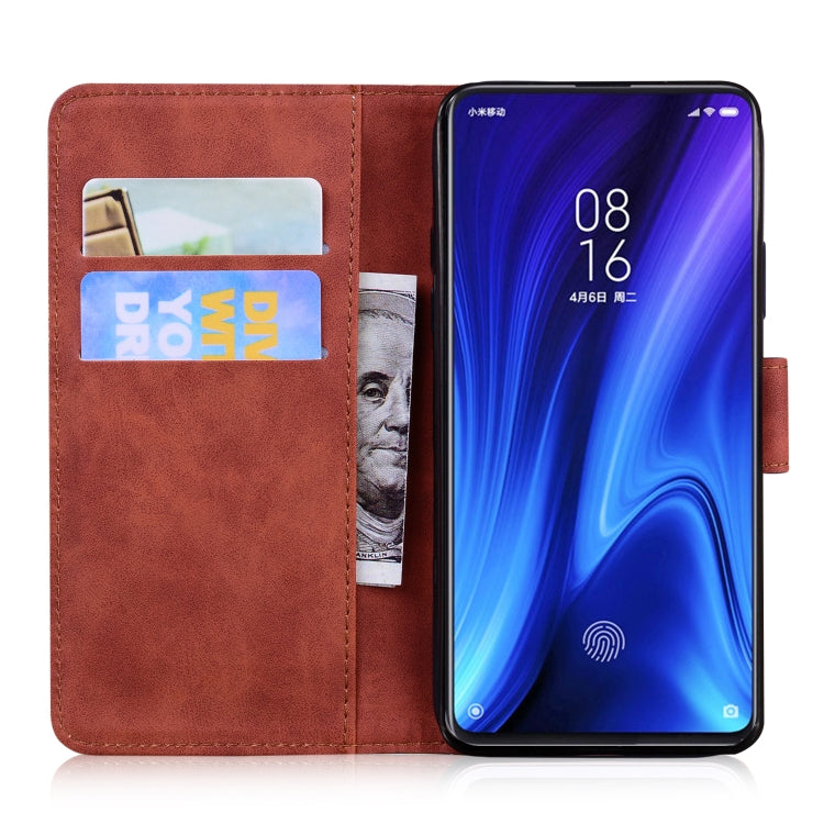 For Xiaomi Redmi K20 / K20 Pro & Mi 9T/ Mi 9T Pro Skin Feel Pure Color Flip Leather Phone Case(Brown) - Xiaomi Cases by buy2fix | Online Shopping UK | buy2fix