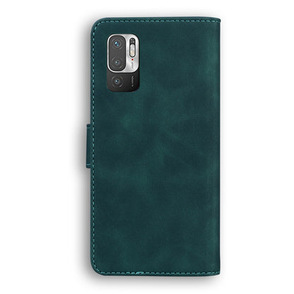 For Xiaomi Redmi Note 10 5G / Poco M3 Pro 5G Skin Feel Pure Color Flip Leather Phone Case(Green) - Xiaomi Cases by buy2fix | Online Shopping UK | buy2fix