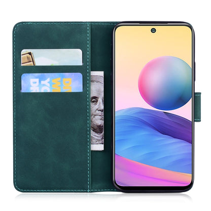 For Xiaomi Redmi Note 10 5G / Poco M3 Pro 5G Skin Feel Pure Color Flip Leather Phone Case(Green) - Xiaomi Cases by buy2fix | Online Shopping UK | buy2fix
