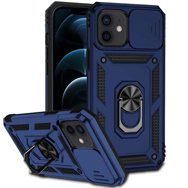For iPhone 12 mini Sliding Camshield Holder Phone Case (Blue) - iPhone 12 mini Cases by buy2fix | Online Shopping UK | buy2fix