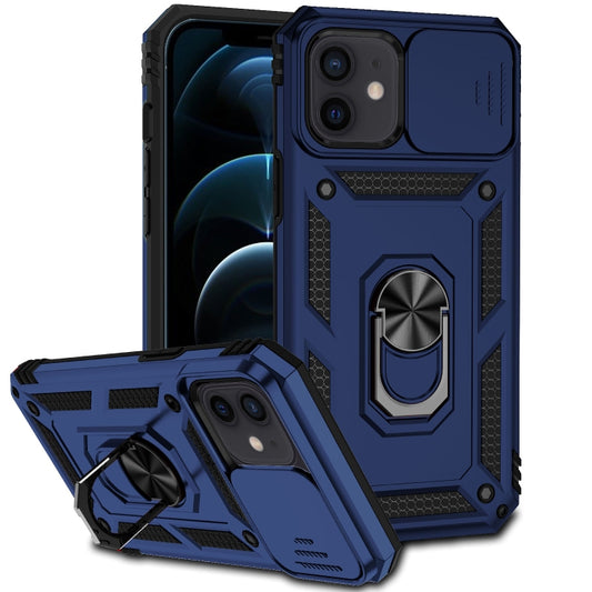 For iPhone 12 mini Sliding Camshield Holder Phone Case (Blue) - iPhone 12 mini Cases by buy2fix | Online Shopping UK | buy2fix