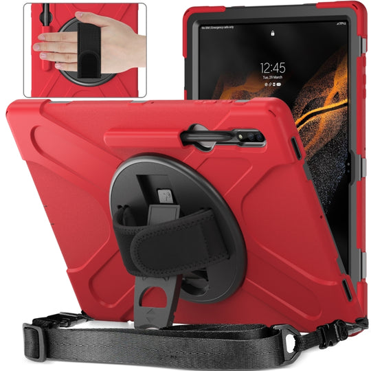 For Samsung Galaxy Tab S8 Ultra Silicone + PC Tablet Case(Red)
