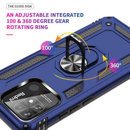 For Xiaomi Redmi 10C Shockproof TPU + PC Phone Case with 360 Degree Rotating Holder(Blue) by buy2fix