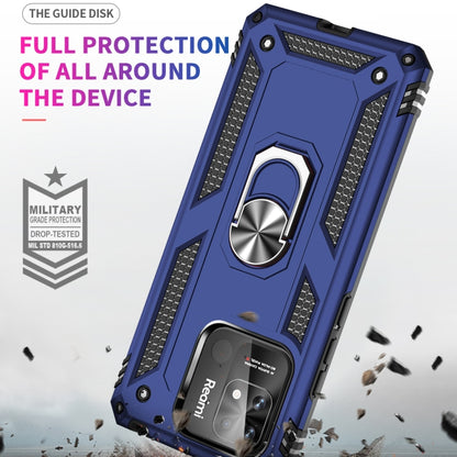 For Xiaomi Redmi 10C Shockproof TPU + PC Phone Case with 360 Degree Rotating Holder(Blue) by buy2fix