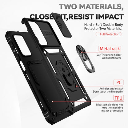 For Samsung Galaxy A23 Sliding Camshield Holder Phone Case(Black) by buy2fix