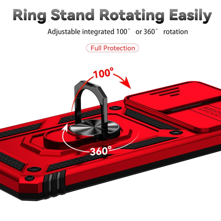 For Samsung Galaxy A23 Sliding Camshield Holder Phone Case(Red) by buy2fix