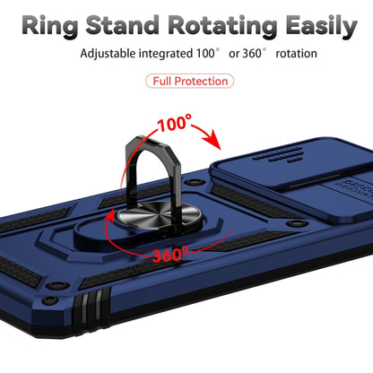 For Samsung Galaxy A23 Sliding Camshield Holder Phone Case(Blue) by buy2fix