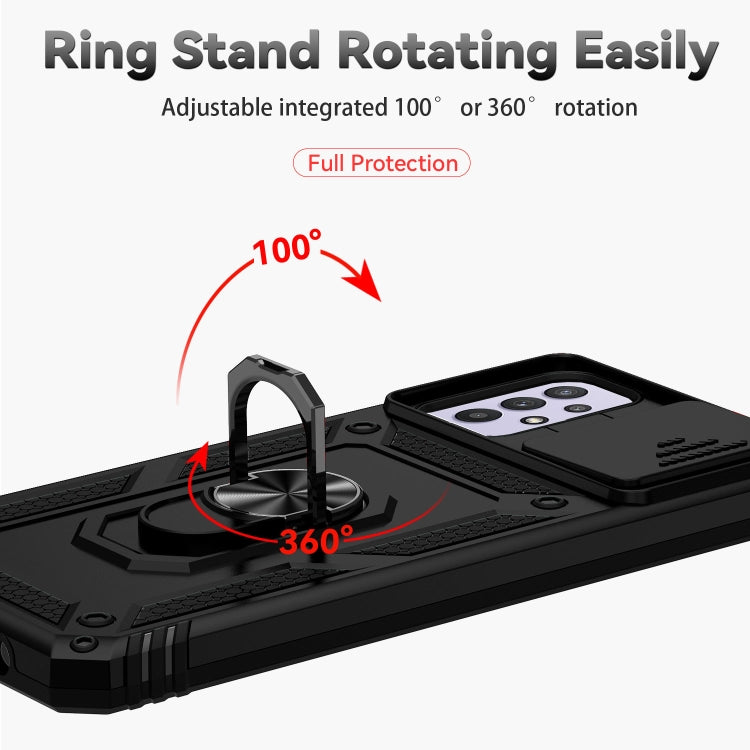 For Samsung Galaxy A23 5G Sliding Camshield Holder Phone Case(Black) by buy2fix