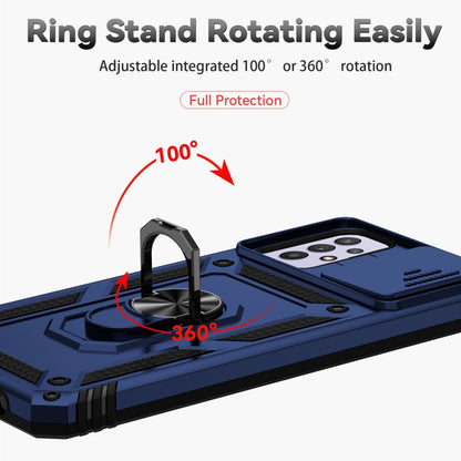 For Samsung Galaxy A23 5G Sliding Camshield Holder Phone Case(Blue) by buy2fix