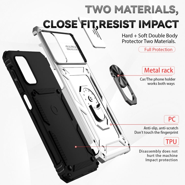For Samsung Galaxy A23 5G Sliding Camshield Holder Phone Case(Silver) - Galaxy Phone Cases by buy2fix | Online Shopping UK | buy2fix
