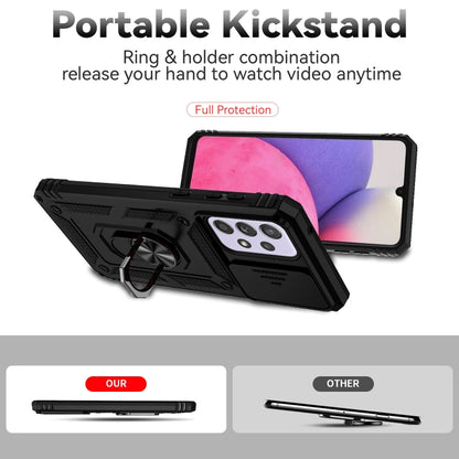 For Samsung Galaxy A33 5G Sliding Camshield Holder Phone Case(Black) by buy2fix