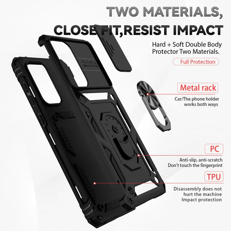 For Samsung Galaxy A33 5G Sliding Camshield Holder Phone Case(Black) by buy2fix