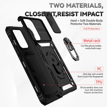 For Samsung Galaxy A33 5G Sliding Camshield Holder Phone Case(Black) by buy2fix