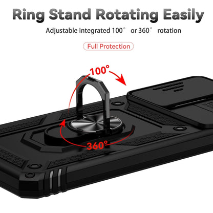For Samsung Galaxy A73 5G Sliding Camshield Holder Phone Case(Black) - Galaxy Phone Cases by buy2fix | Online Shopping UK | buy2fix
