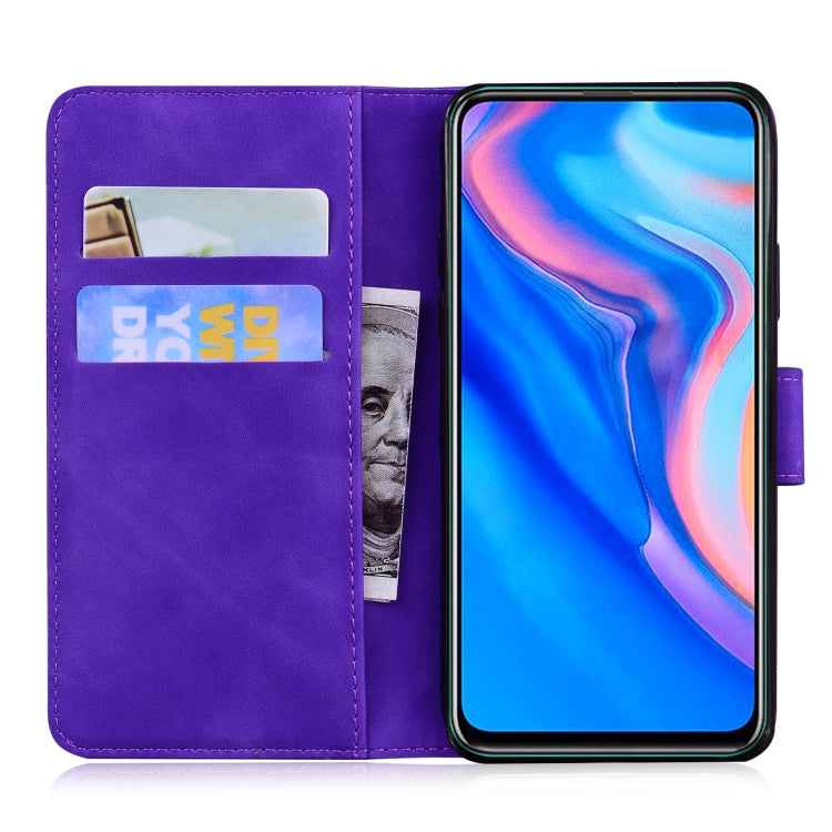 For Huawei P smart Z / Y9 Prime 2019 / Honor 9X Global Skin Feel Pure Color Flip Leather Phone Case(Purple) - Honor Cases by buy2fix | Online Shopping UK | buy2fix