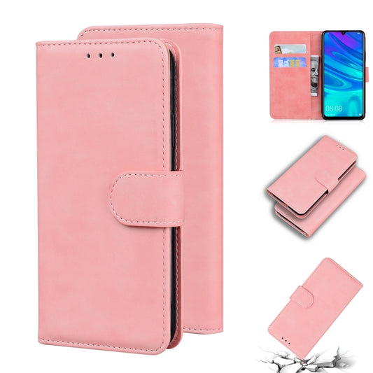 For Huawei P Smart+ 2019 / Enjoy 9s / Honor 20 lite / Honor 20i Skin Feel Pure Color Flip Leather Phone Case(Pink) - Honor Cases by buy2fix | Online Shopping UK | buy2fix