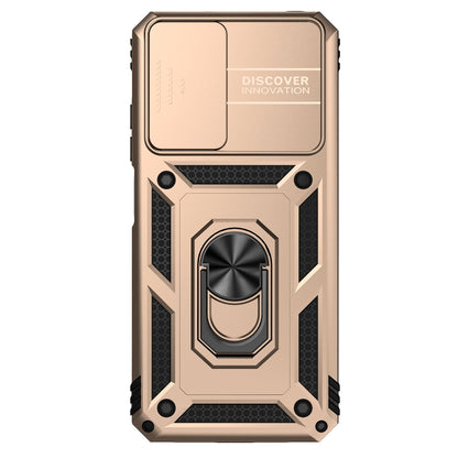 For Xiaomi Redmi Note 11 Global Sliding Camshield Holder Phone Case(Gold) by buy2fix