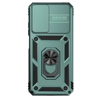 For Xiaomi Redmi Note 11 Global Sliding Camshield Holder Phone Case(Dark Green) by buy2fix
