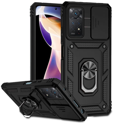 For Xiaomi Redmi Note 11 Pro Global Sliding Camshield Holder Phone Case(Black) by buy2fix