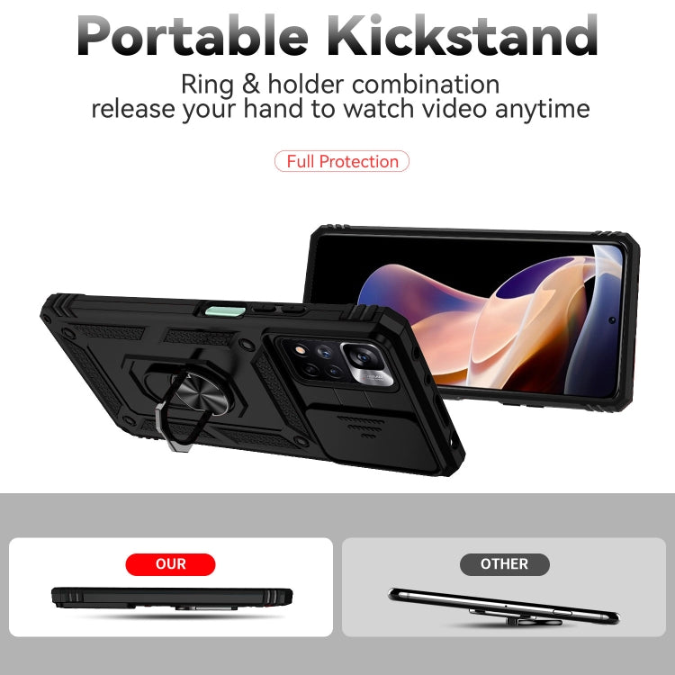 For Xiaomi Redmi Note 11 Pro Global Sliding Camshield Holder Phone Case(Black) by buy2fix