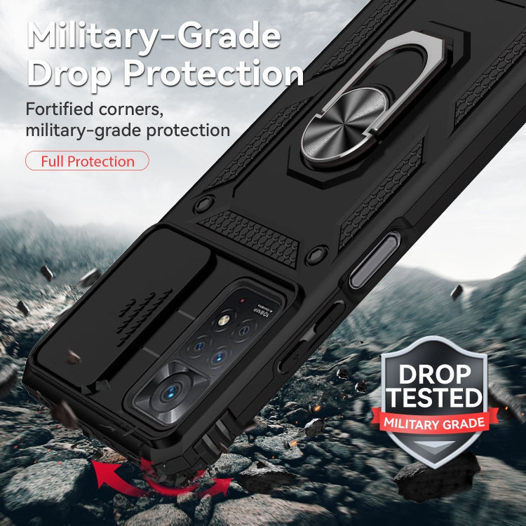 For Xiaomi Redmi Note 11 Pro Global Sliding Camshield Holder Phone Case(Black) by buy2fix