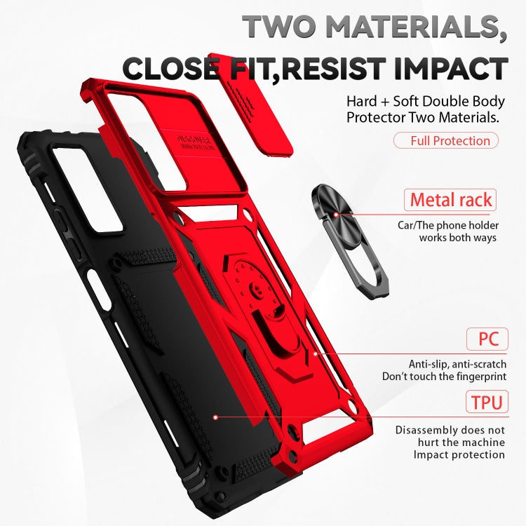 For Xiaomi Redmi Note 11 Pro Global Sliding Camshield Holder Phone Case(Red) by buy2fix