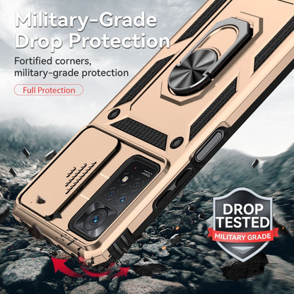 For Xiaomi Redmi Note 11 Pro Global Sliding Camshield Holder Phone Case(Gold) by buy2fix