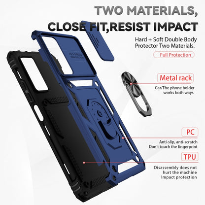 For Xiaomi Redmi Note 11 Pro Global Sliding Camshield Holder Phone Case(Blue) by buy2fix