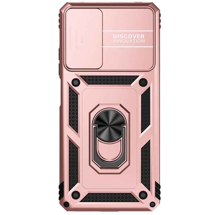 For Xiaomi Redmi Note 11 Pro Global Sliding Camshield Holder Phone Case(Rose Gold) by buy2fix