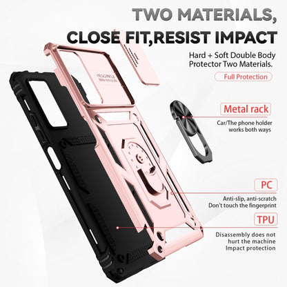 For Xiaomi Redmi Note 11 Pro Global Sliding Camshield Holder Phone Case(Rose Gold) by buy2fix