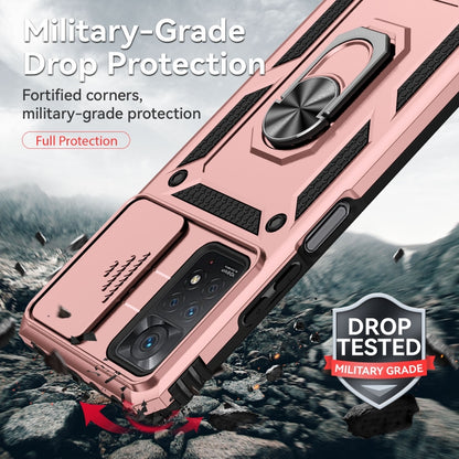 For Xiaomi Redmi Note 11 Pro Global Sliding Camshield Holder Phone Case(Rose Gold) by buy2fix