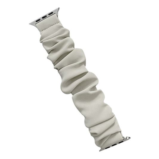 Single Loop Elasticity Watch Band For Apple Watch Series 9&8&7 41mm / SE 3&SE 2&6&SE&5&4 40mm / 3&2&1 38mm(Beige) by buy2fix