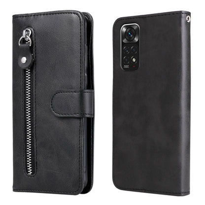 For Xiaomi Redmi Note 11 4G(Global)/Redmi Note 11s 4G(Global) Fashion Calf Texture Zipper Horizontal Flip Leather Case(Black) by buy2fix