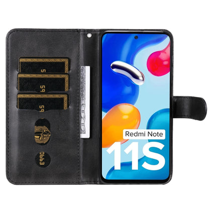 For Xiaomi Redmi Note 11 4G(Global)/Redmi Note 11s 4G(Global) Fashion Calf Texture Zipper Horizontal Flip Leather Case(Black) by buy2fix