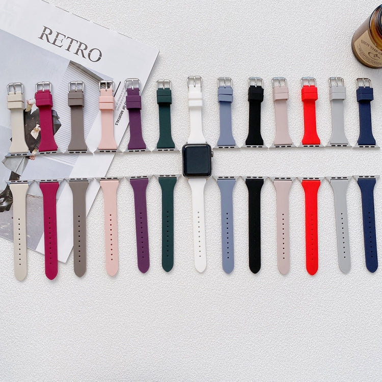 Small Waist Silicone Watch Band For Apple Watch Series 9&8&7 41mm / SE 3&SE 2&6&SE&5&4 40mm / 3&2&1 38mm(I) by buy2fix