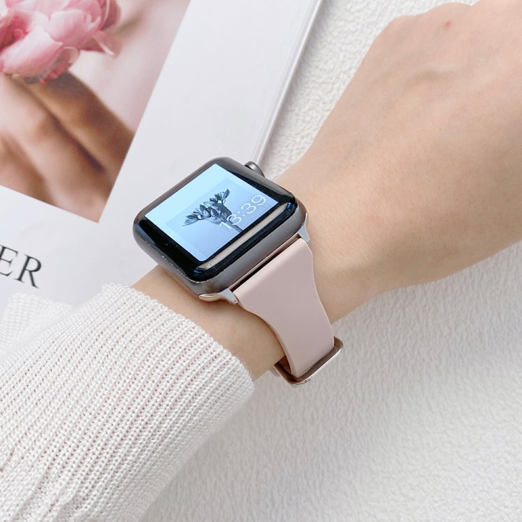 Small Waist Silicone Watch Band For Apple Watch Series 9&8&7 41mm / SE 3&SE 2&6&SE&5&4 40mm / 3&2&1 38mm(I) by buy2fix